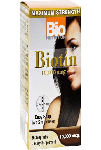 [BRSWIB32OMPRS2LC] Bio Nutrition Biotin 10,000 mcg, 60 Count
