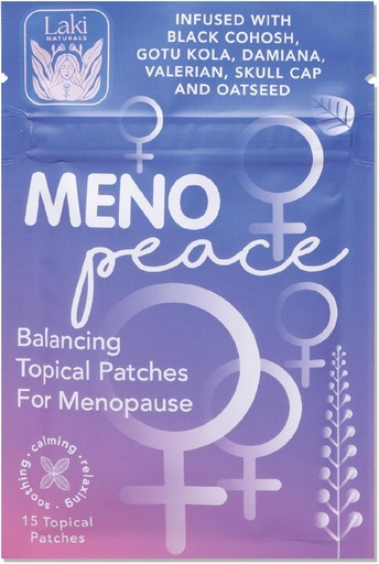 [BRSRAYY7DIGRO3A3] Laki Naturals Meno-Peace Patch (Pack of 15) | Women's Menopause Support Herbs & Botanicals | Balance Mood & Support Hormonal Changes