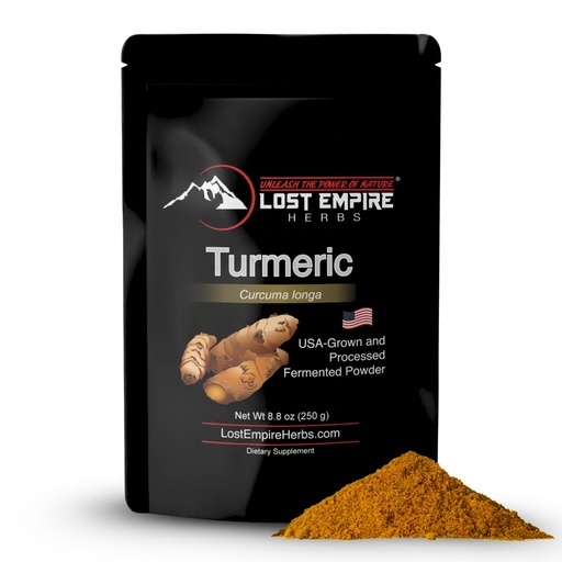 [BRSRGYY7BAIAK2Q7] Lost Empire Herbs Fermented Turmeric Powder | USA Grown & Processed | Promotes Balance, Vitality & Wellbeing (250 Grams)