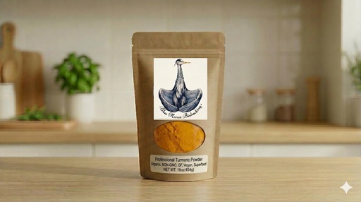 [BRSRYYIYDEHAYET2] Blue Heron Biohacking® Professional Turmeric Powder, Organic, Non-GMO, GF, Vegan. 16oz. (7)