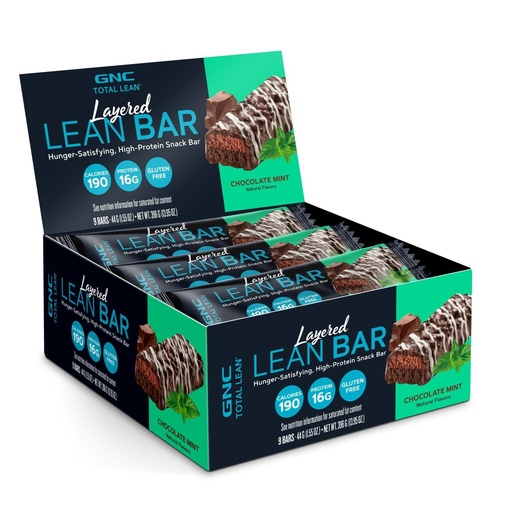 [BRSRA2YCCEBWA23Z] GNC Total Lean Layered Lean Bar - Chocolate Mint (9 Bars)