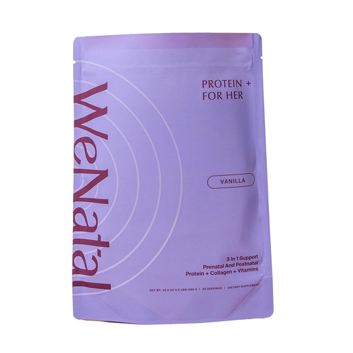 [BRSRGZYLA4JQEGT7] WeNatal Prenatal Protein+ for Her – Pre-Approved for HSA/FSA Eligibility – Protein + Collagen Powder, Iron Free, with Choline, Methylated Folate, B12, 20g for Pregnancy, Postpartum, Fertility, Vanilla