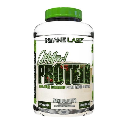 [BRSREEL2OIAWOYDH] Insane Labz Mother Protein,100% Fully Disclosed Plant Based Protein (28 Servings, Vanilla Latte)