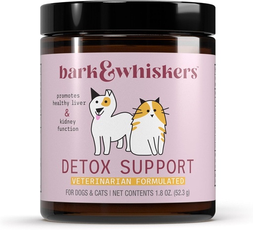 [BRSWYZL4CQBBY3Y2] Bark & Whiskers Detox Support - Допомагає підтримувати здоровий Liver & Kidney Функціональність - трав'яні суміш з органічним молоком та зелений чай - 1.8 oz