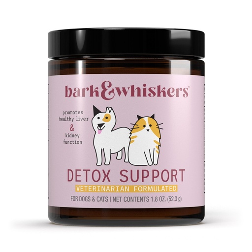 [BRSWYZL4CQBBY3Y2] Bark & Whiskers Detox Support - Helps Support Healthy Liver & Kidney Function - Herbal Blend with Organic Milk Thistle & Green Tea - 1.8 oz