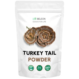 Turkey Tail Mushroom Powder 8 oz - Natural Mushroom Supplement, Contains PSP and PSK, Pet Friendly