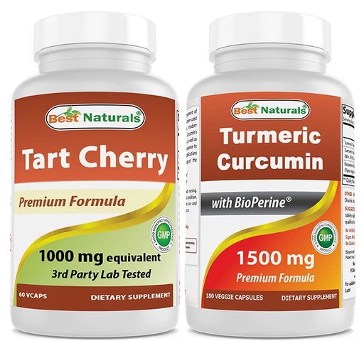 [BRSRMBAZO4DQGDLO] Tart Cherry Extract 1000 mg & Turmeric Curcumin 1500mg/Serving with Bioperine