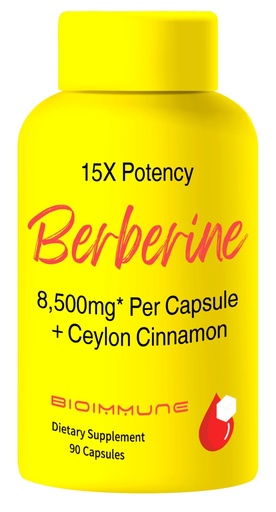 [BRSROFL4OADQ2HTF] BioImmune Berberine Supplement Synergistically Enhanced Potency, Ceylon Cinnamon for Enhanced Absorption & Synergistic Effects for Healthy Levels