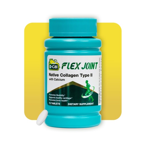[BRSRECQEDJ4AMCD6] D-Cal Flex Joint | Joint Support Supplement for Women | Native Collagen Type II, Calcium & BioPerine® | Rebuild Cartilage, Improve Flexibility & Strengthen Bones | 72 Tablets, Made in USA