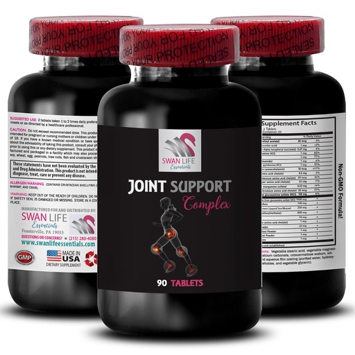 [BRSRAFIBCJ5W23DX] Flexibility Supplement - JOINT SUPPORT COMPLEX - Glucosamine Sulfate Complex Powder, MSM & Boron Powder, Boron Joint Complex, Joint Blend Supplement, MSM Supplement Blend 1 Bottle 90 Tablets