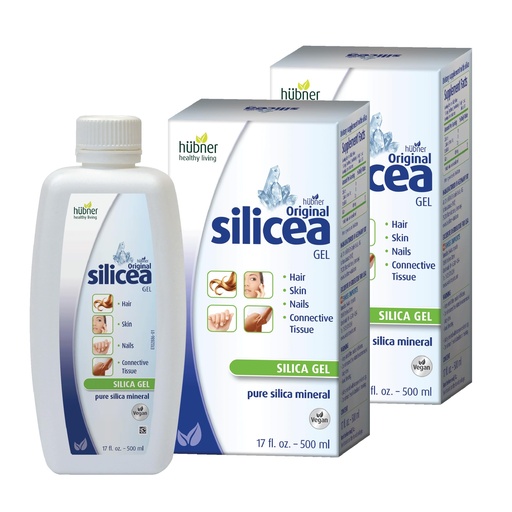 [BRSROGD5OYPBG2DB] Hübner Original Silicea Gel 17 fl oz / 500 ml, 2 Pack, for Hair, Skin, Nails, and Connective Tissue, Pure Colloidal Silica Gel Formula, No Additives or Preservatives
