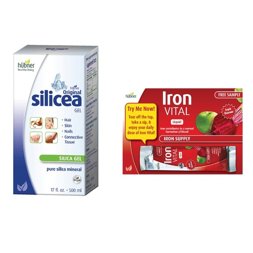 [BRSRAGDQCABWMGT5] Gel for Hair, Skin, Nails, and Connective Tissue, Pure Colloidal Silica Gel Formula, 17 fl oz/500 ml, Includes Sample of Iron Vital 10 ml