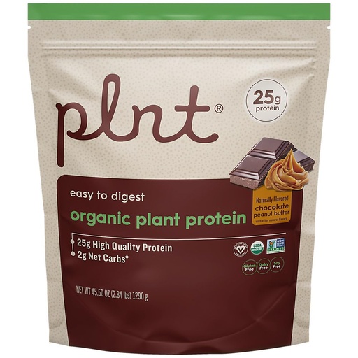 [BRSROBA2AQMBACTU] Organic Plant Protein Powder a" Chocolate Peanut Butter a" 2.84 lbs./30 Servings