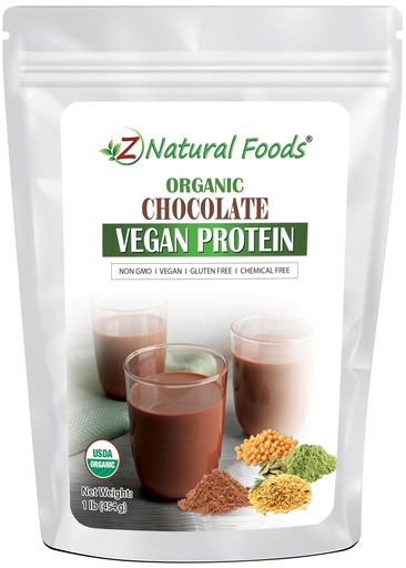 [BRSW2CQLDJYG2HIZ] Organic Chocolate Vegan Protein Powder - Optimum Protein Blend Sourced From Pea, Brown Rice and Pumpkin With Cacao To Give A Delicious Chocolate Flavor Boost, Vegan, Stevia Sweetened - 1 lb