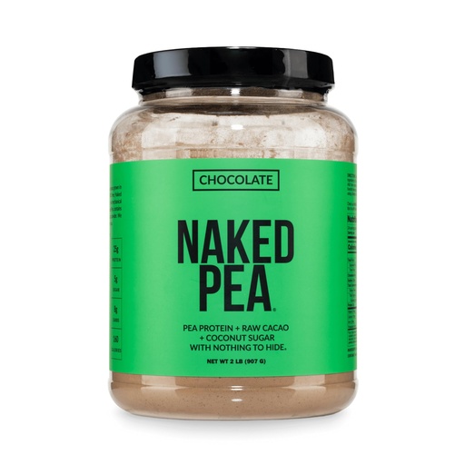 [BRSRAYAZAUNAK3T4] NAKED Chocolate Pea Protein Isolate from North American Farms, Only 3 Ingredients, Chocolate Vegan Protein, NSF Certified, Gluten-Free, Soy Free, GMO Free - 2LB