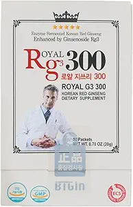 [BRSRMC3YPJ6RS23O] Premium RG3 300 Korean Red Ginseng Powder - Enhanced Ginsenosides (50mg Rg3/Sachet), Made in Korea, 10 Sachets