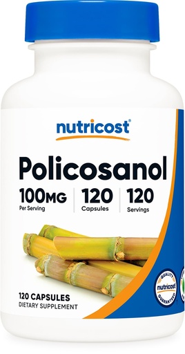 [BRSW2HAPOZ5WAHI3] Nutricost Policosanol 100mg, 120 Capsules - Gluten Free, Non-GMO, and Vegetarian Friendly