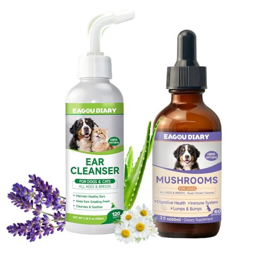 [BRSRGHY6OQCGAFAU] Dog Ear Cleaner Solution - Turkey Tail Mushroom for Dogs