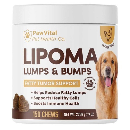 [BRSRGGILC4FBOFDP] Lipoma Treatment for Dogs – Lumps & Bumps Support, Helps Reduce Fatty Tumors, Turkey Tail Mushroom Chews for Immune Health with L Carnitine, Chicken Flavor, 150 Soft Chews