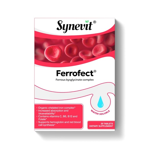 [BRSRACYPAB6QIFA7] Ferrofect® Iron Supplement Tablets for Men & Women, Supports Red Blood Cell Production, Immune & Bone Strength | 30 Tablets