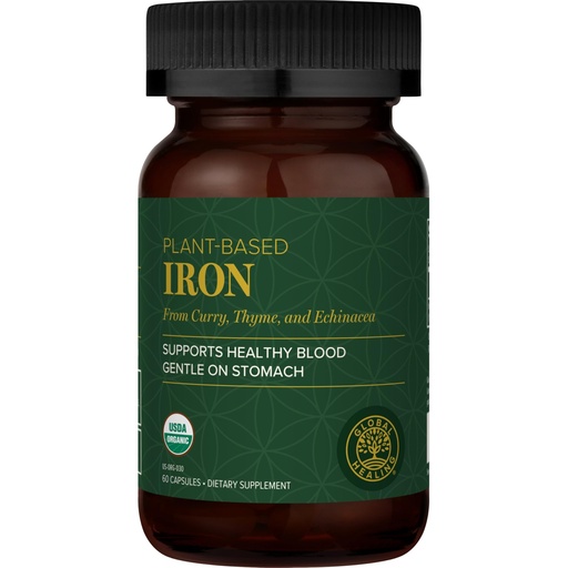 [BRSWG2YCBAPGG2D2] Global Healing Center Iron Supplement for Women and Men - Blood Builder Liquid Iron Vitamin with Curry Plant Extract - Natural Energy to Combat Fatigue, Brain Health & Oxygen Level Support (2 Oz)