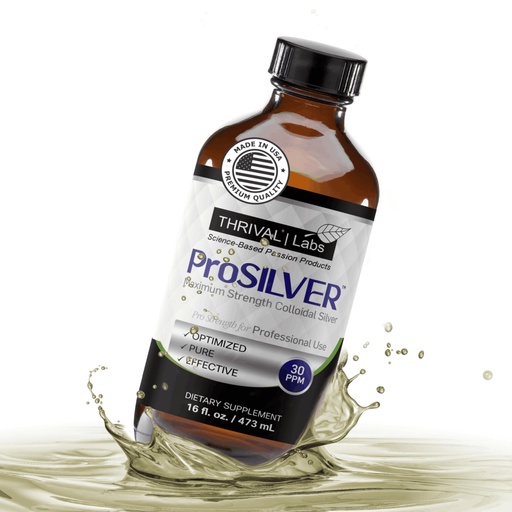 [BRSREZIZOEBBECLU] ProSILVER Black Label Pure Colloidal Silver Liquid – 30 PPM Maximum Strength for Immune Support – Bioactive – Vegan, Gluten Free, GMO Free – (16oz Glass Bottle)