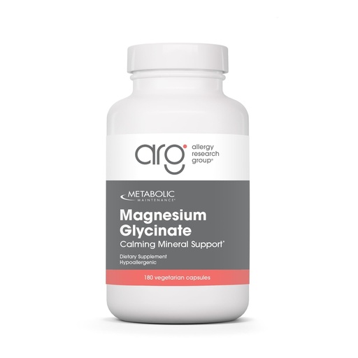 [BRSWIZY2BIARY2LY] Metabolic Maintenance Magnesium Glycinate - Pure Magnesium Glycinate Powder Capsules with Vitamin C, Chelated Mag for Sleep Health and Calm, 125 mg Mag Bisglycinate - 180 Capsules