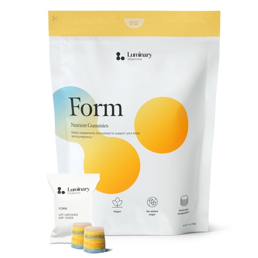 [BRSRAAYHAV6AY3YV] Form Prenatal | Doctor Formulated Pregnancy Gummies | 300mg Choline, 1200mcg Folic Acid, 27mg Iron, Vitamin D | Maternal & Fetal Support | Vegan & No Added Sugar (28 Day Supply)