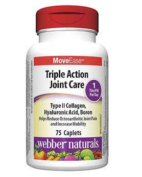 [BRSWGCQTBUGQKG32] Webber Naturals Triple Action Joint Care, 75 caplets