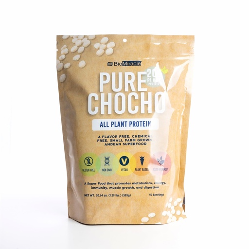 [BRSROGQTBMNW2D3G] BioMiracle Hydrolyzed Pure Chocho All Plant Protein Gluten Free, Non-GMO, Vegan, Plant-Based, Keto Friendly (15 Servings) - 20g