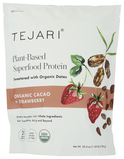 [BRSRAH37BV5WECL7] Tejari, Organic Plant Protein Cacao Strawberry