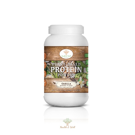 [BRSROGIKOEHG23TV] Health & Well Plant-Based Protein Powder, Contains Three Vegan proteins and Eight Different Super Fruits (Vanilla)