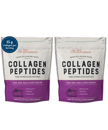 Live Conscious Collagen Peptides Powder - Hair, Skin, Nail, and Joint Support - Type I & III Collagen - Naturally-Sourced Hydrolyzed Protein - 16oz (2-Pack)