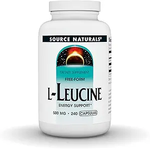 [BRSWIYQYBF6RCYDE] Source Naturals L-Leucine, Energy Support*, A Free Form Essential Amino Acid Supplement for Energy Support - 240 Capsules