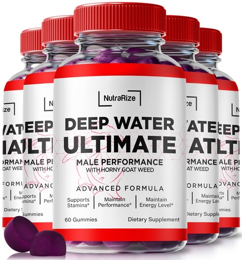 [BRSRAAYLCJ7WO232] NutraRize (5 Pack) Deep Water Ultimate Male Gummies - Official Deep Water Male Essentials, Premium Deepwater Ultimate Gummies for Men, Deep Water Ultimate Male Gummy, Performance Review (300 Gummies)