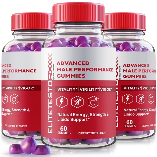 [BRSRAYLYOJ6RUCTB] (3 Pack) Elite Testo Rx Gummies, All Natural Male Formula, Premium Supplement for Men, EliteTesto Rx Pills For Overall Health, Elite TestoRx Gummy s, Official EliteTestoRx Reviews (180 Gummies)