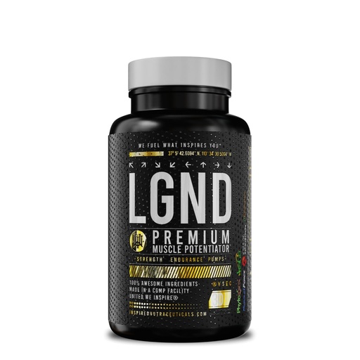 [BRSREHD6CMOWYDT2] Inspired Nutraceuticals LGND Plant-Based Muscle Builder Supplement - Natural Support with KSM-66 Ashwagandha, Longjack & PurpleForce - Energy, Strength & Endurance for Men & Women (120 Capsules)