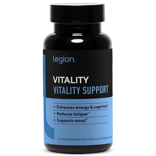 [BRSWYHQDBV7WKDTV] LEGION Vitality – Natural Wellness Supplement w/BlueBoreal, Rhodiola Rosea, Co-Q10 & L-Ergothioneine –30 SVG