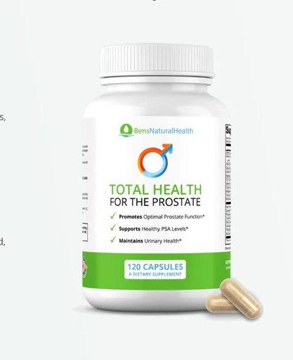 [BRSWKH3QAIDGMAL3] Ben's Natural Health Total Health for the Prostate Supplement with Beta Sitosterol Vitamins C, D, E, Zinc and Turmeric, 120 Vegicaps