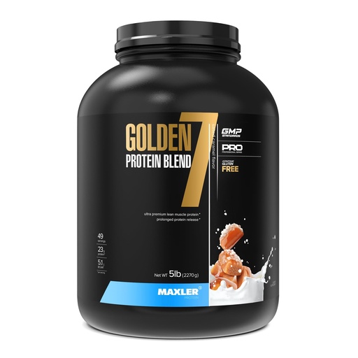 [BRSRAFATOJ5B4FA6] Maxler Golden 7 Protein Blend - Protein Powder for Muscle Gain & Recovery - Salted Caramel Protein Powder 5 lb