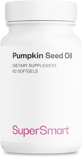 [BRSWGGATA4BAIE35] Supersmart - Pumpkin Seed Oil Supplement 1000mg per Day (+ Vitamin E) - Pumpkin Seed Oil for Hair Growth | Non-GMO & Gluten Free - 60 Softgels