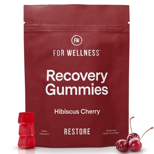 [BRSROZYOAACQO3L3] For Wellness Recovery Gummies Restore | Tart Cherry Energy Supplements with Electrolytes for Muscle Soreness, Post-Workout Performance & Recovery | Vegan, Non-GMO, 30 Count