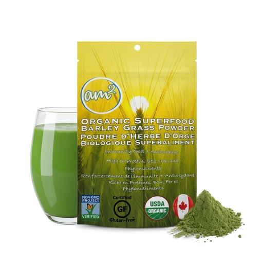 [BRSRAGD6OF6WAHQ7] am2 Organic Barley Grass Powder - Organic Superfoods, 125g (62 Servings) - Rich in Antioxidants & Nutrients, Supports Immunity, Digestive Health, and Heart Wellness with an Easy Daily Dose