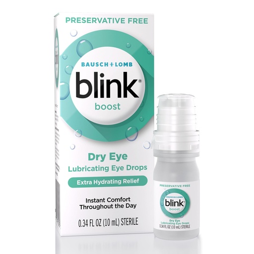 [BRSRAHAOO4JRECDH] Blink Boost Preservative-Free Lubricating Eye Drops, Moisturizing & Soothing for Mild Dry Eyes, with Hyaluronate, Hydrating Relief Instant Comfort Throughout the Day, Contact Lens Friendly, 0.34 FL Oz