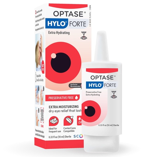 [BRSREGAEDIIBOG36] Optase HYLO Forte Dry Eye Drops, Preservative-Free 300 Drops – Extra Moisture – Active Glycerin & Hyaluronic Acid – Contact Lens Compatible – 0.33 fl oz