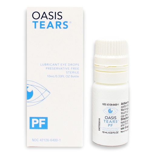 [BRSWKZQ2BMHAMD34] Oasis TEARS OT6400 PF Preservative-Free Lubricant Eye Drops Dry Eye Relief | Artificial Tears | 0.34 FL OZ (10 mL)
