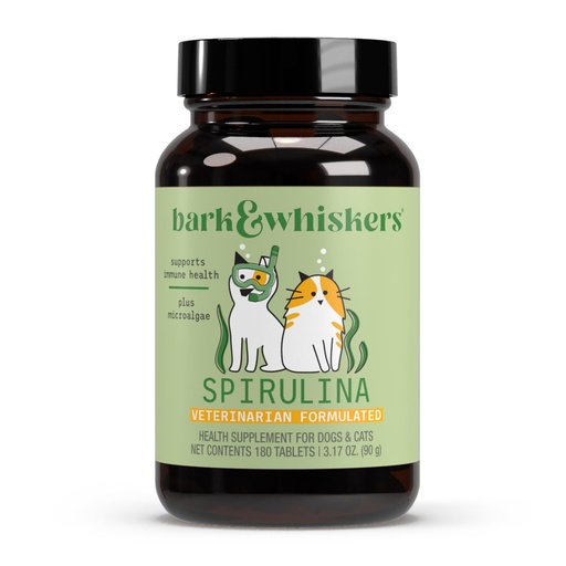 [BRSWIZYACQMBYHQ3] Dr. Mercola SpiruGreen for Cats & Dogs - Antioxidant Support - Spirulina & Astaxanthin - Nutrient-Dense Microalgae Formula - 180 Tablets