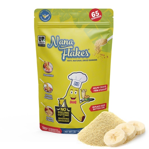 [BRSRAEIFBEBA43DK] Nana Flakes 100% Pure Banana Flakes Food Powder - Natural - Great Source of Potassium & Fiber (Banana, One Pound Bag)