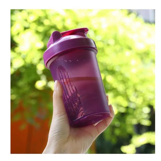 [BRSRAZAEAR6GK3TD] CHNLML Protein Shaker Bottle 400ML/16Oz w. Shaker Ball for Protein Shake, Shaker Bottle with Mixing Ball, Leak-Proof, BPA-Free, for Gym, Workout, Juice Mixer (Purple/Purple, 16Oz-400ML-1Bottle)