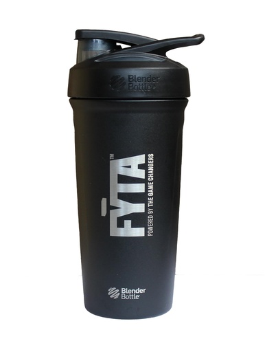 [BRSROAD7DMMWMC37] FYTA Fuel Blender Bottle, Stainless Steel, Locking Spout, Measurement Markers, Easily Blends Powder Into Liquids, Use With Protein Powder, Pre-Workout, or any Beverage, 24 oz Capacity